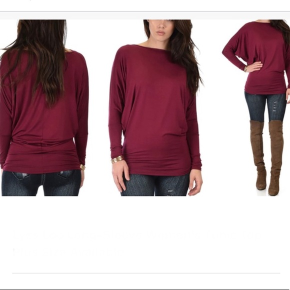 Lyss Loo Tops - Lyss Loo Contemporary Long Sleeve Dolman Tunic Top